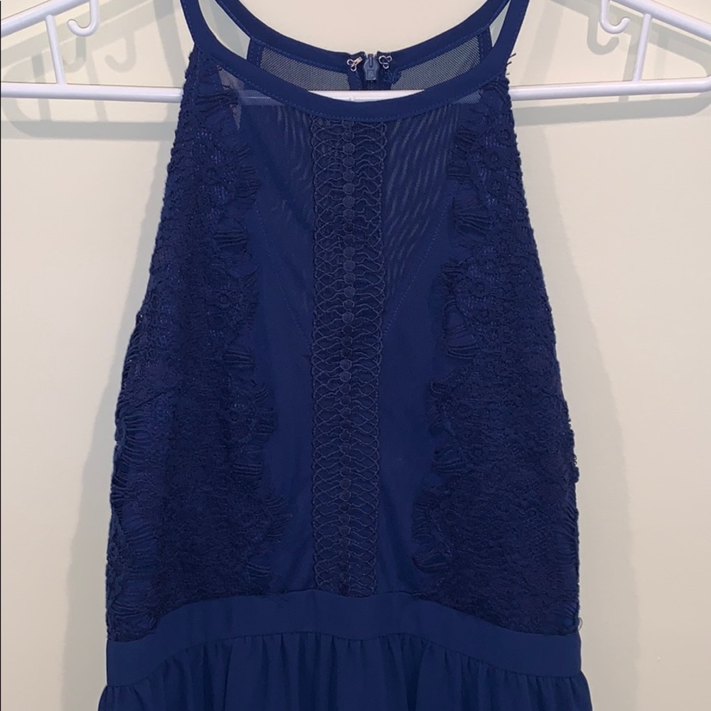 Francesca’s Halter Blue Dress - Picture 2 of 4